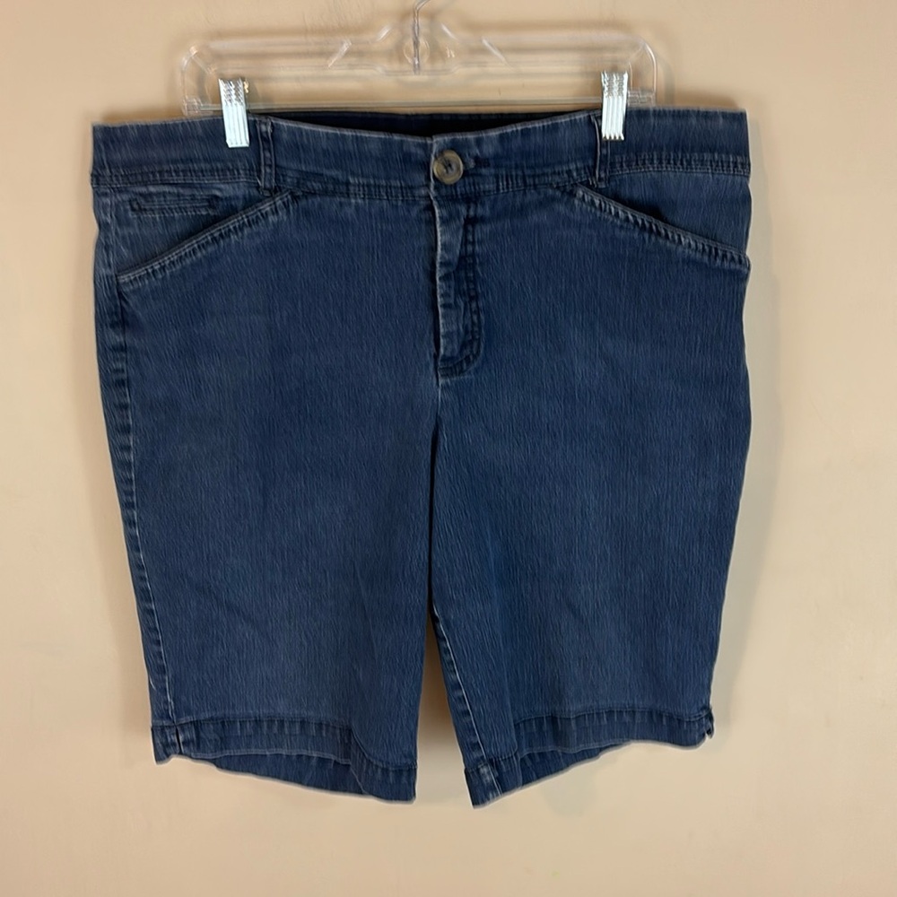 C J Banks Signature Comfort Blue Jean Shorts Size 18W